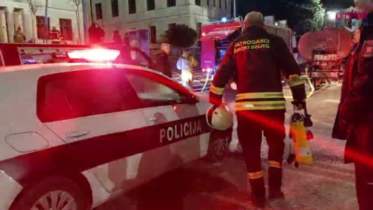 Požar na Gimnaziji u Širokom Brijegu 22.01.2024.