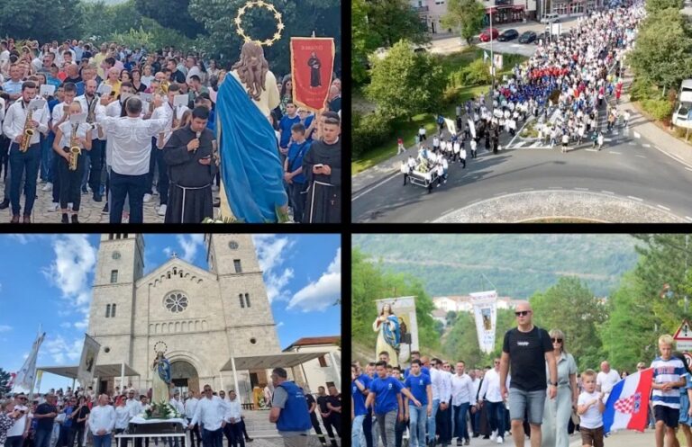 VIDEO: Limena glazba, sportaši, tisuće vjernika hodočastilo i dopratilo Gospin kip na Brig